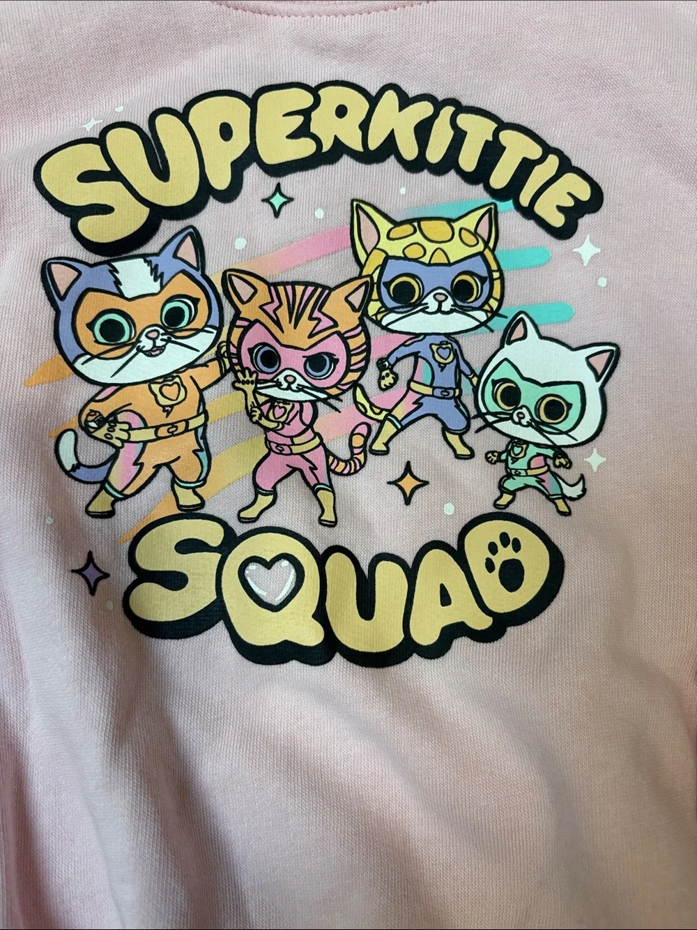 Old Navy Pink Superkittie Squad Graphic Sweatshirt